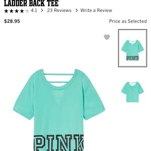New PINK ladder back Crop Top